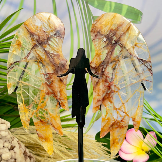 Golden Healer Quartz Angel Archangel High Quality Healing Crystal Carving