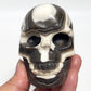 Zebra Phantom Calcite Skull Healing Crystal Carving 466g