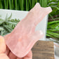 Rose Quartz Kitty Cat Healing Crystal Animal Carving 168g