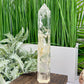 Clear Quartz with Golden Healer Tower Super Clear Crystal Generator 658g 246mm