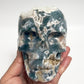 Moss Agate Skull Healing Crystal Carving 1455g