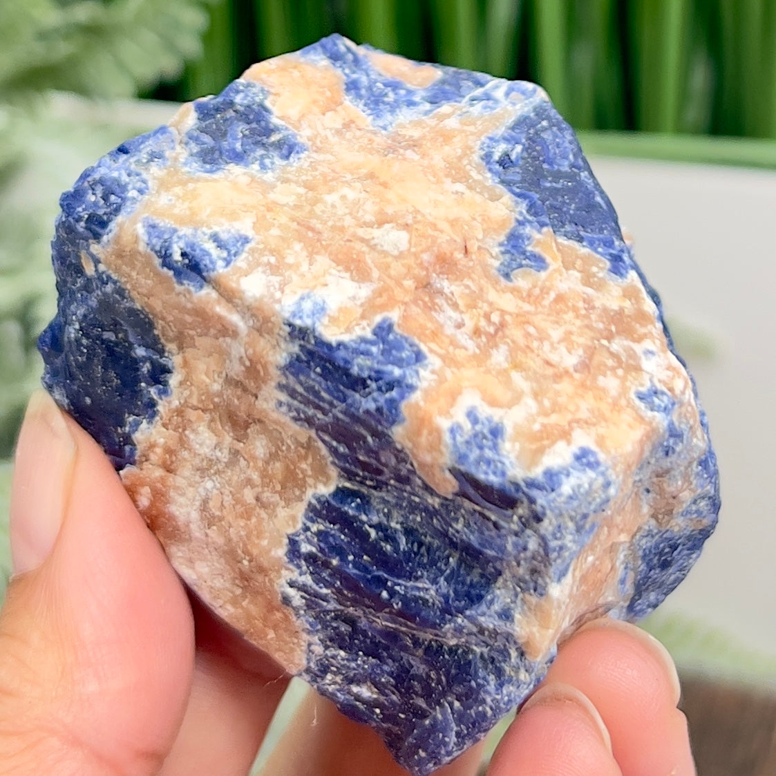 Sodalite with Sunstone Raw Specimen Natural Crystal 154g