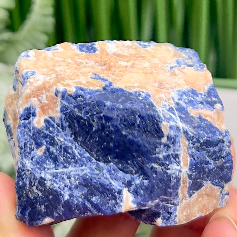 Sodalite with Sunstone Raw Specimen Natural Crystal 154g