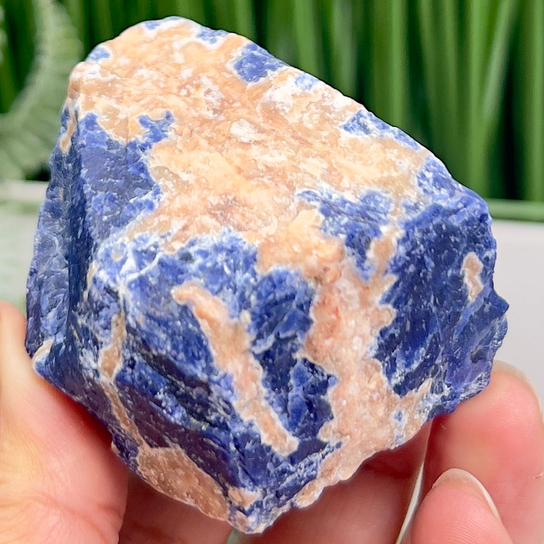 Sodalite with Sunstone Raw Specimen Natural Crystal 154g