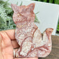 Red Onyx Cat Healing Crystal Animal Carving 158g