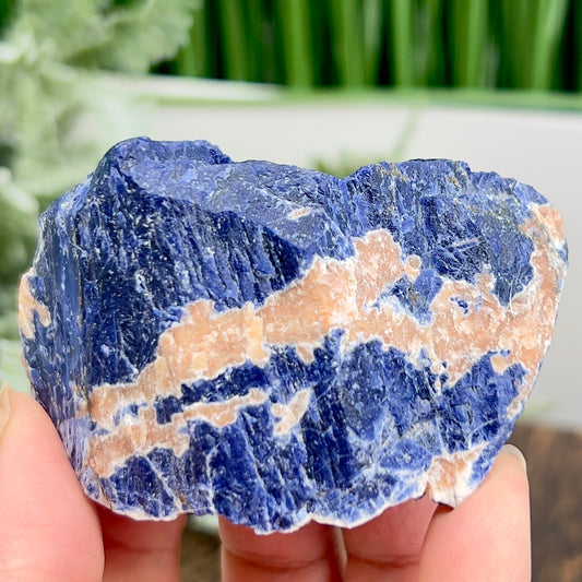 Sodalite with Sunstone Raw Specimen Natural Crystal 122g