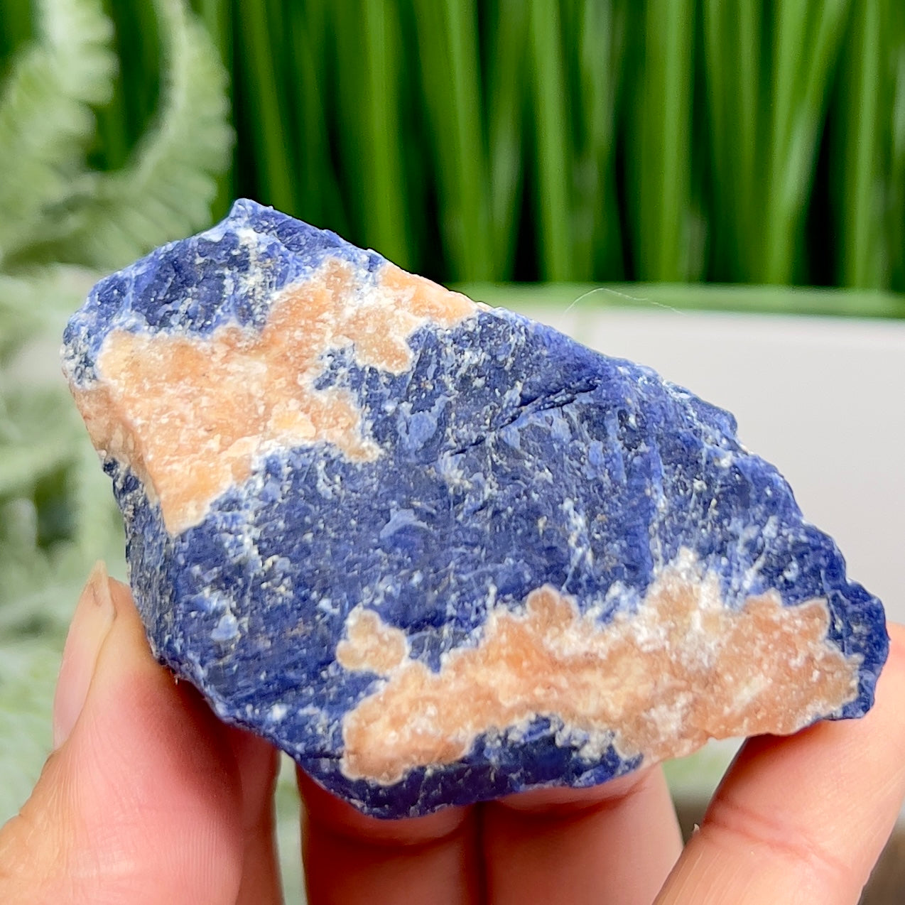 Sodalite with Sunstone Raw Specimen Natural Crystal 90g