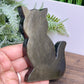 Obsidian Golden Sheen Cat Healing Crystal Animal Carving 176g