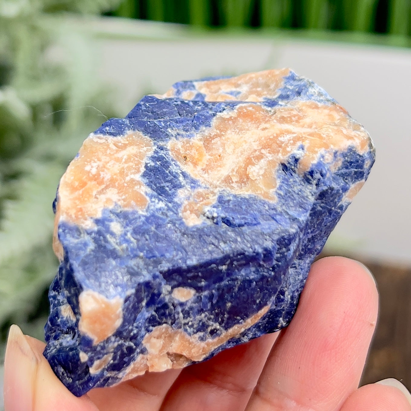 Sodalite with Sunstone Raw Specimen Natural Crystal 90g