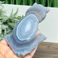 Agate Cat Healing Crystal Animal Carving 152g