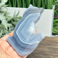 Agate Cat Healing Crystal Animal Carving 184g