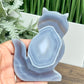 Agate Cat Healing Crystal Animal Carving 165g