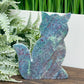 Ruby in Kyanite Zoisite Kitty Cat UV Reactive Crystal Animal Carving 240g