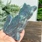 Ruby in Kyanite Zoisite Kitty Cat UV Reactive Crystal Animal Carving 240g