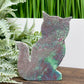 Ruby in Kyanite Zoisite Kitty Cat UV Reactive Crystal Animal Carving 206g