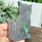 Ruby in Kyanite Zoisite Kitty Cat UV Reactive Crystal Animal Carving 206g