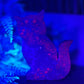 Ruby in Kyanite Zoisite Kitty Cat UV Reactive Crystal Animal Carving 206g