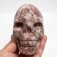 Red Onyx Skull Healing Crystal Carving 860g