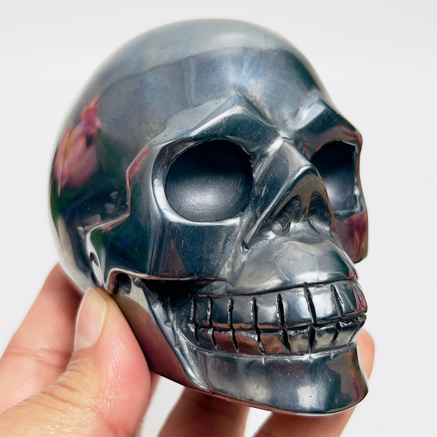 Terahertz Skull Healing Crystal Carving 537g