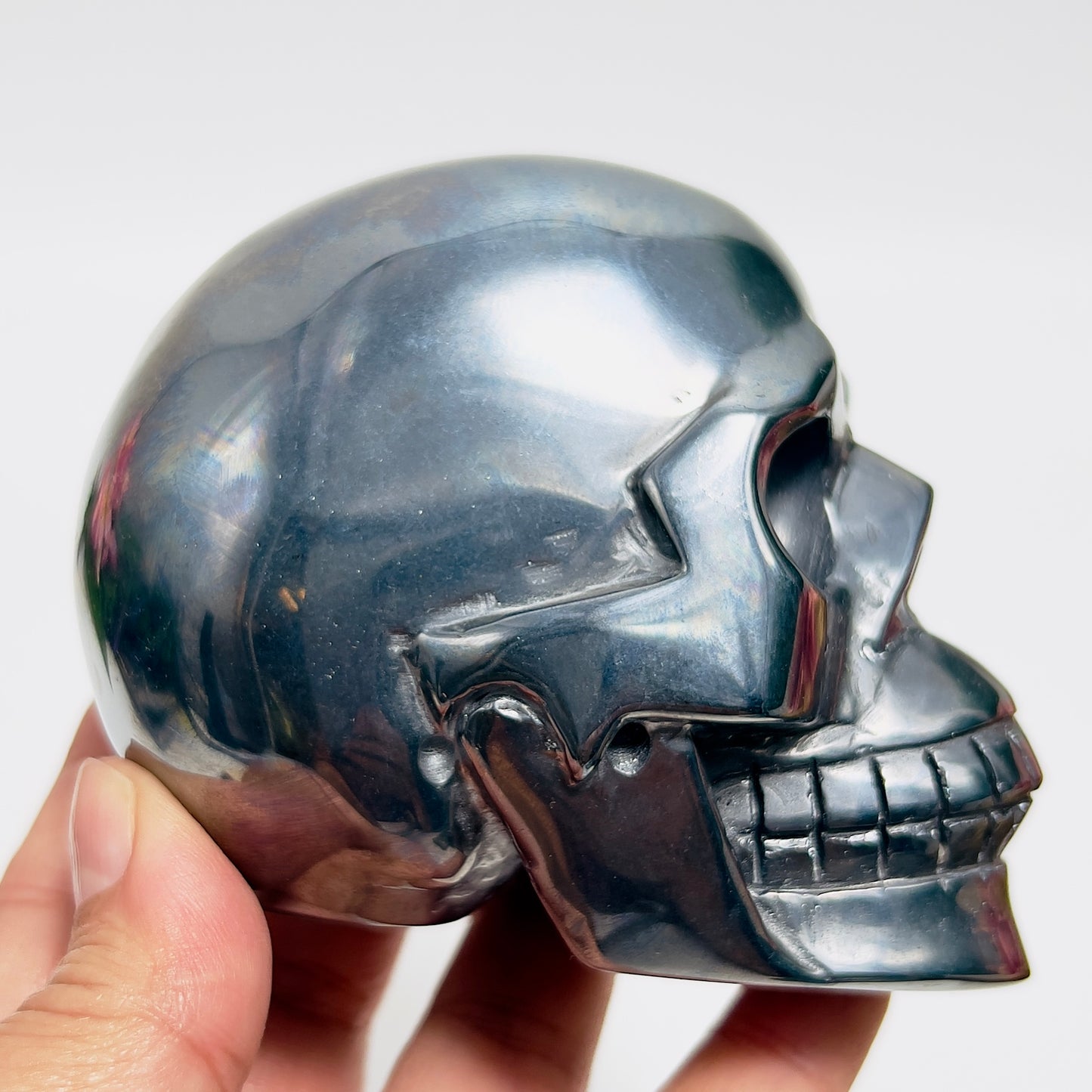 Terahertz Skull Healing Crystal Carving 537g