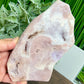 Pink Amethyst Quartz Free Form with Stand Natural Crystal 658g