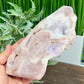 Pink Amethyst Quartz Free Form with Stand Natural Crystal 658g