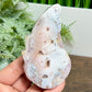 Pink Amethyst Quartz Angel Wing with Stand Natural Crystal 172g