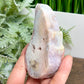 Pink Amethyst Quartz Angel Wing with Stand Natural Crystal 172g