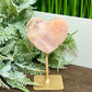 Pink Amethyst Heart with Stand Natural Healing Crystal 74g