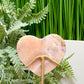 Pink Amethyst Heart with Stand Natural Healing Crystal 74g