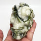 Jade Snakes on Skull Healing Crystal Carving 585g