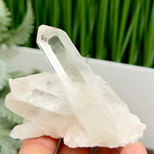 Clear Quartz Cluster Natural Raw Specimen Crystal 96g