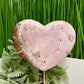 Pink Amethyst Heart with Stand Natural Healing Crystal 954g