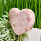 Pink Amethyst Heart with Stand Natural Healing Crystal 954g