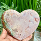 Pink Amethyst Heart with Stand Natural Healing Crystal 954g