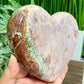 Pink Amethyst Heart with Stand Natural Healing Crystal 954g