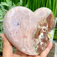 Pink Amethyst Heart with Stand Natural Healing Crystal 954g