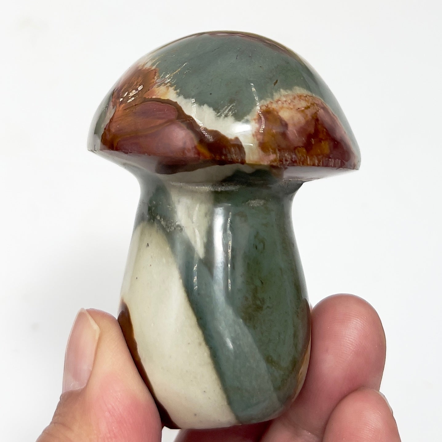 Polychrome Jasper Mushroom Healing Crystal Carving 160g