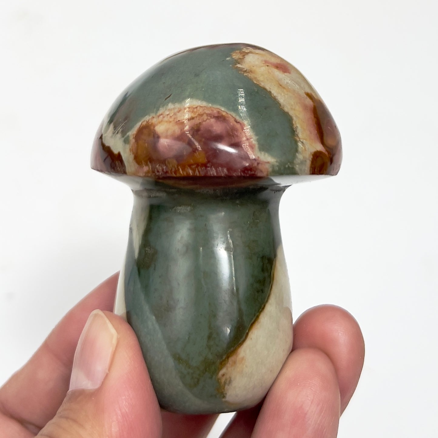 Polychrome Jasper Mushroom Healing Crystal Carving 160g