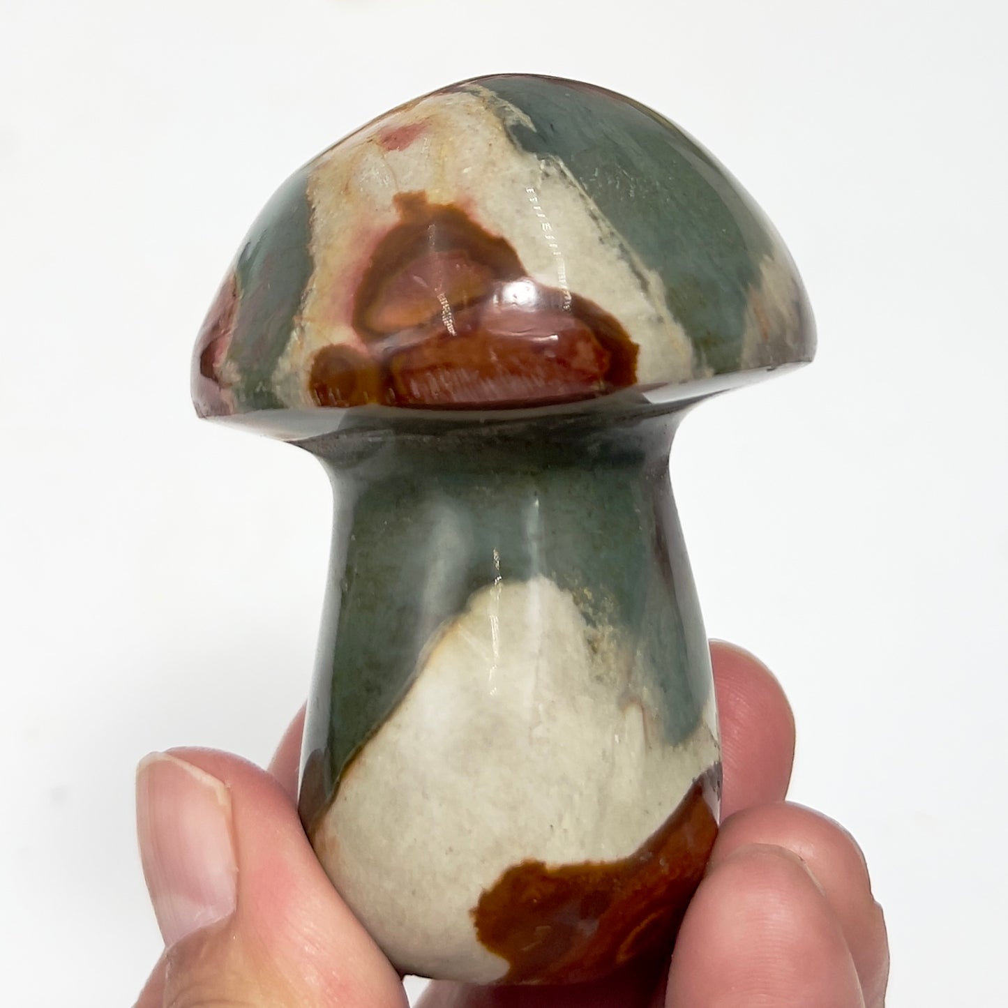 Polychrome Jasper Mushroom Healing Crystal Carving 160g