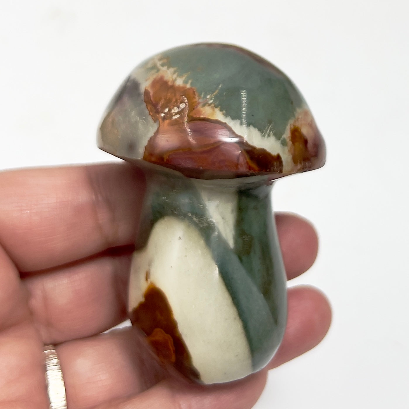 Polychrome Jasper Mushroom Healing Crystal Carving 160g