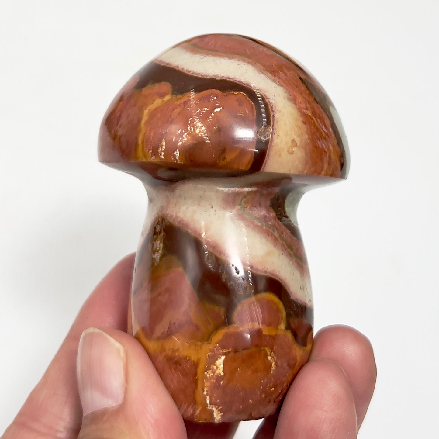 Polychrome Jasper Mushroom Healing Crystal Carving 182g