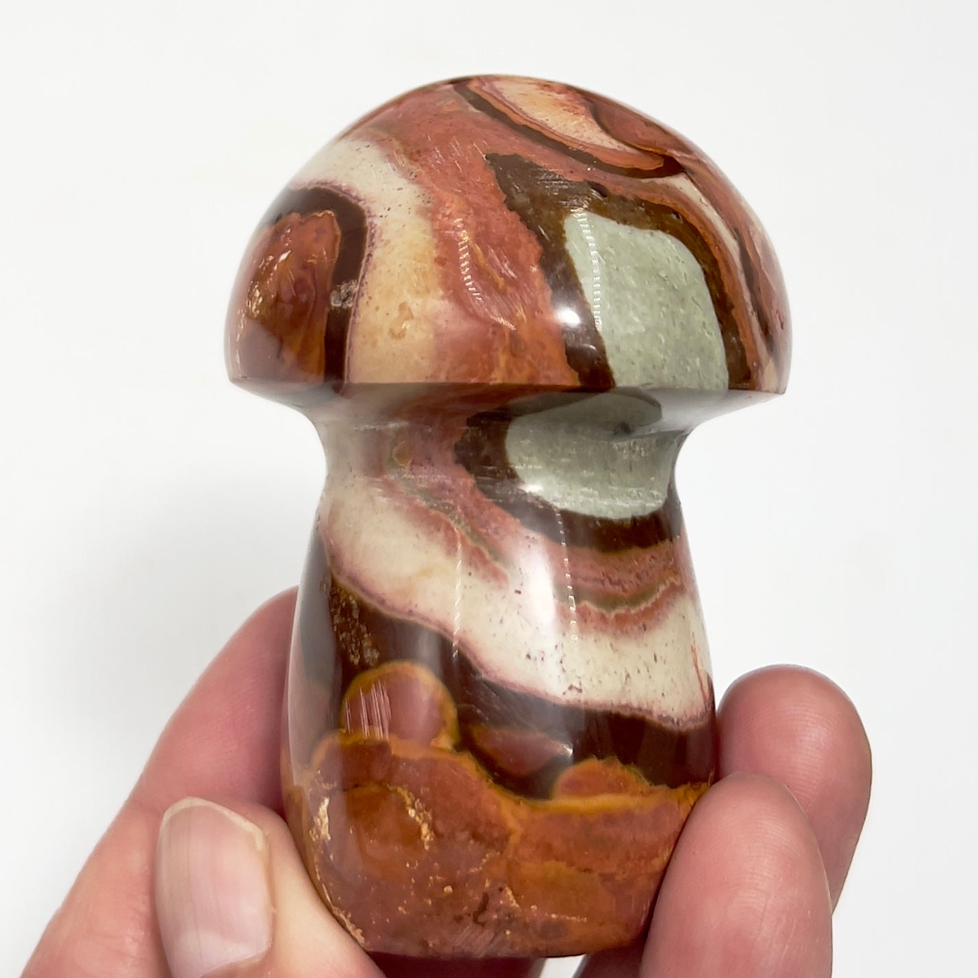 Polychrome Jasper Mushroom Healing Crystal Carving 182g