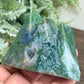 Moss Agate Mountain Hills Healing Crystal Carving 120g