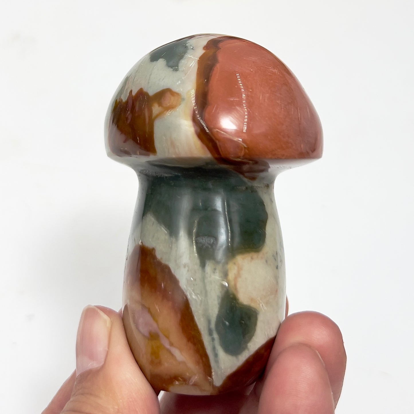 Polychrome Jasper Mushroom Healing Crystal Carving 163g