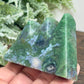 Moss Agate Mountain Hills Healing Crystal Carving 120g