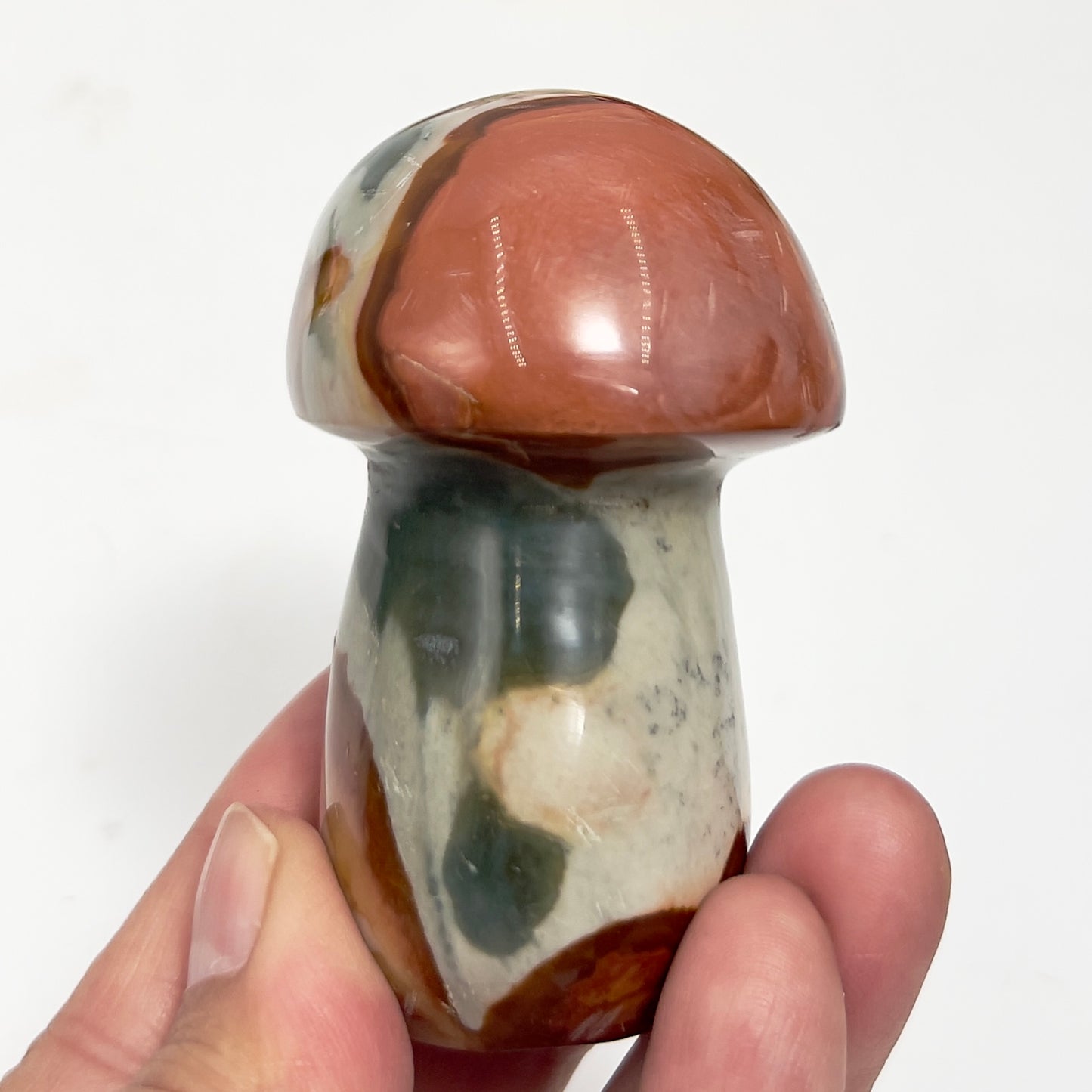 Polychrome Jasper Mushroom Healing Crystal Carving 163g