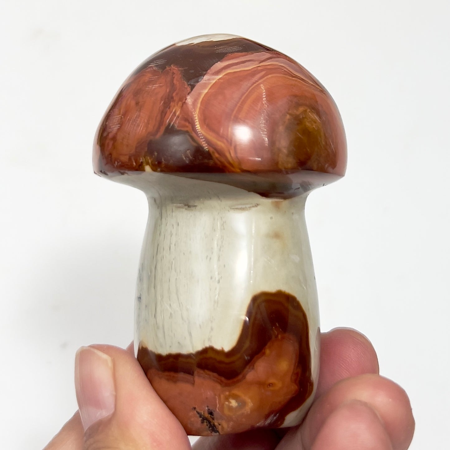 Polychrome Jasper Mushroom Healing Crystal Carving 163g