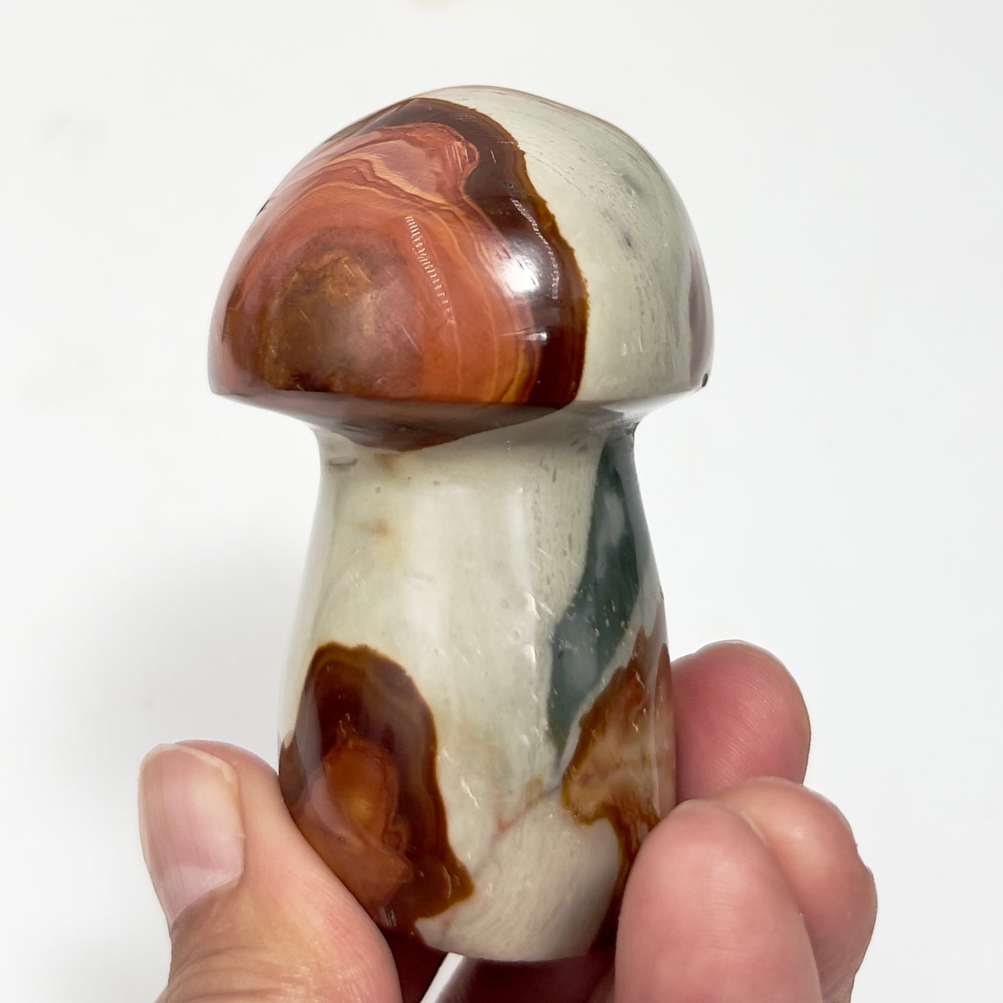 Polychrome Jasper Mushroom Healing Crystal Carving 163g