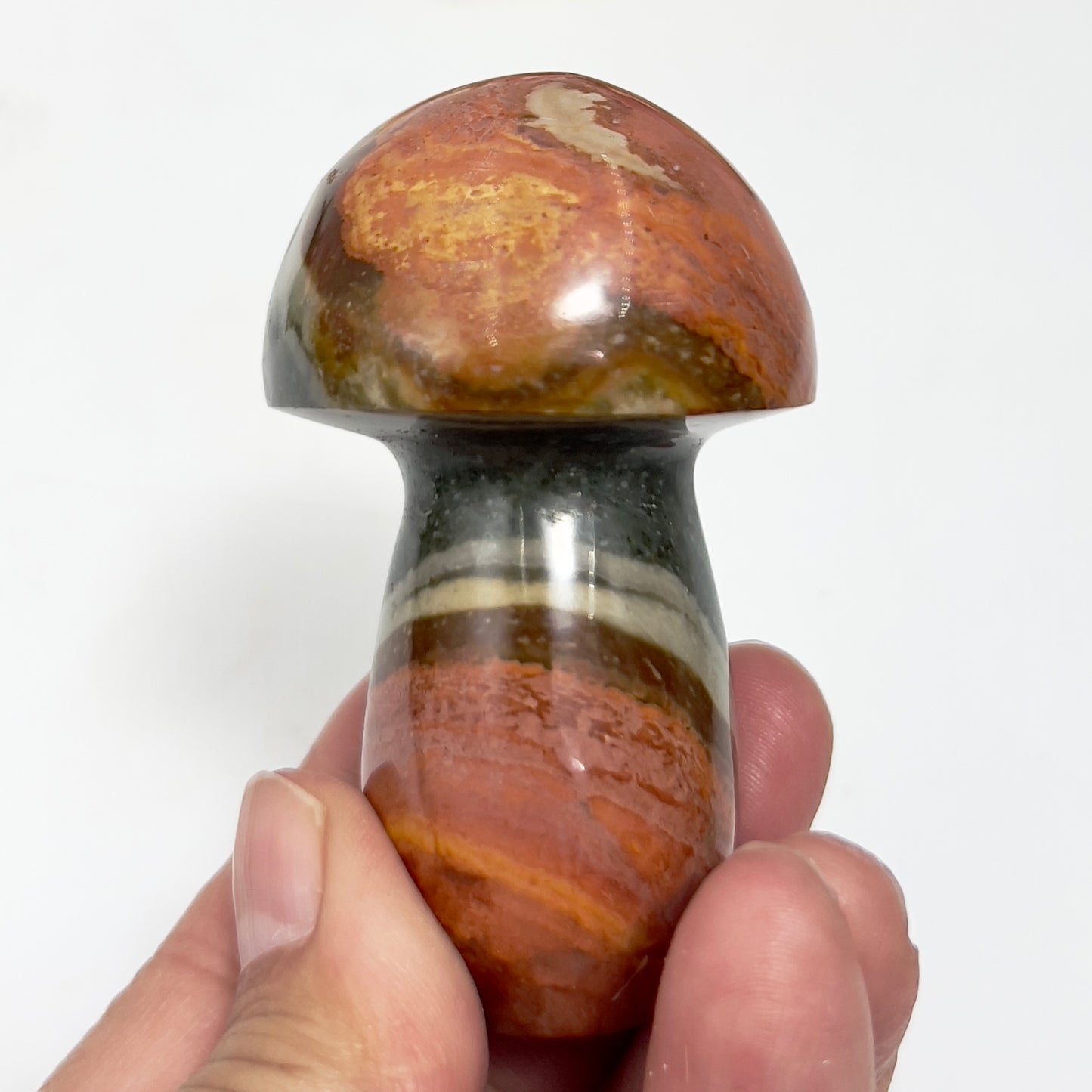 Polychrome Jasper Mushroom Healing Crystal Carving 119g